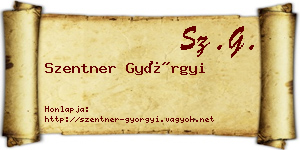 Szentner Györgyi névjegykártya