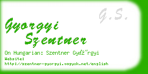 gyorgyi szentner business card